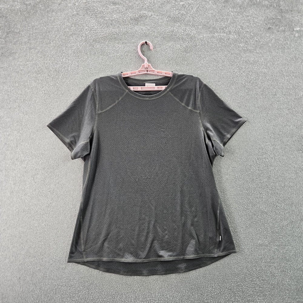 REI Co-Op Women Shirt 1X LARGE Gray Activewear Crew Neck Pullover